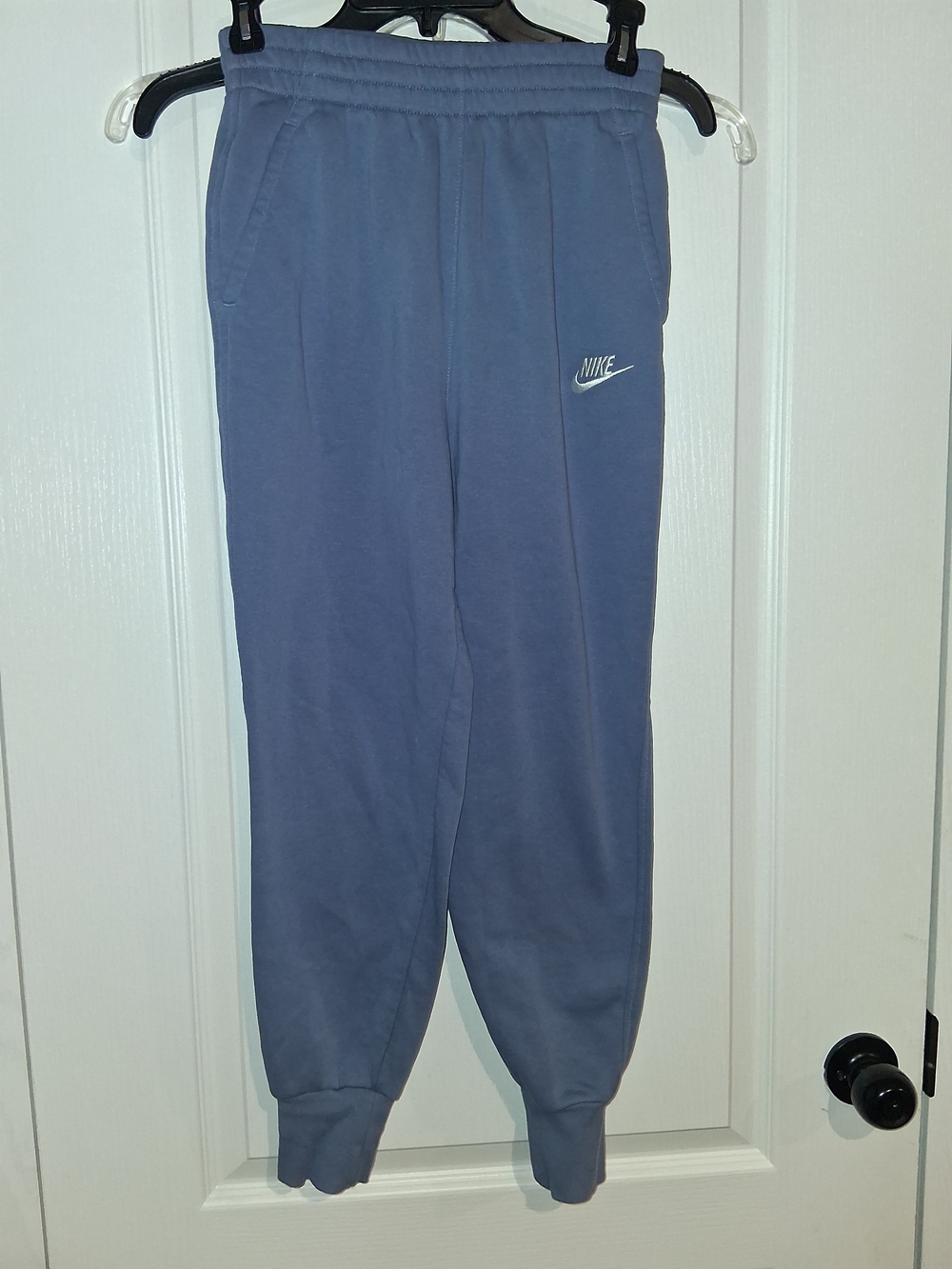 Nike Kids Blue Pullover Jogger Sweatpants with White Swoosh